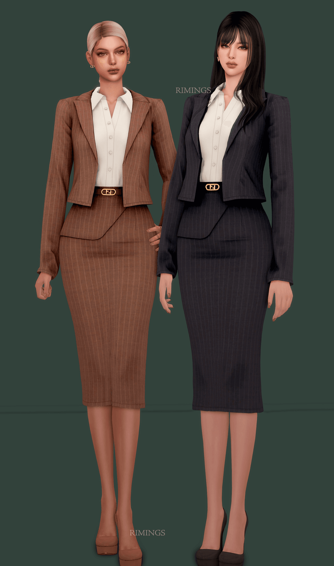 Галерея мода Деловой костюм Short Jacket Style Formal Twopiece #2